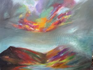 Large Skyscape - Orange & Red