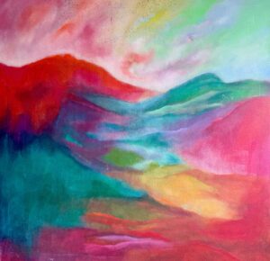 Small Mountainscape Red & Orange
